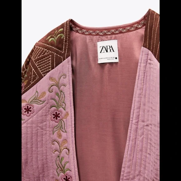 💥 4/25 HOST PICK 🥳🎉 NEW Zara Embroidered Patchwork Kimono - Picture 7 of 9